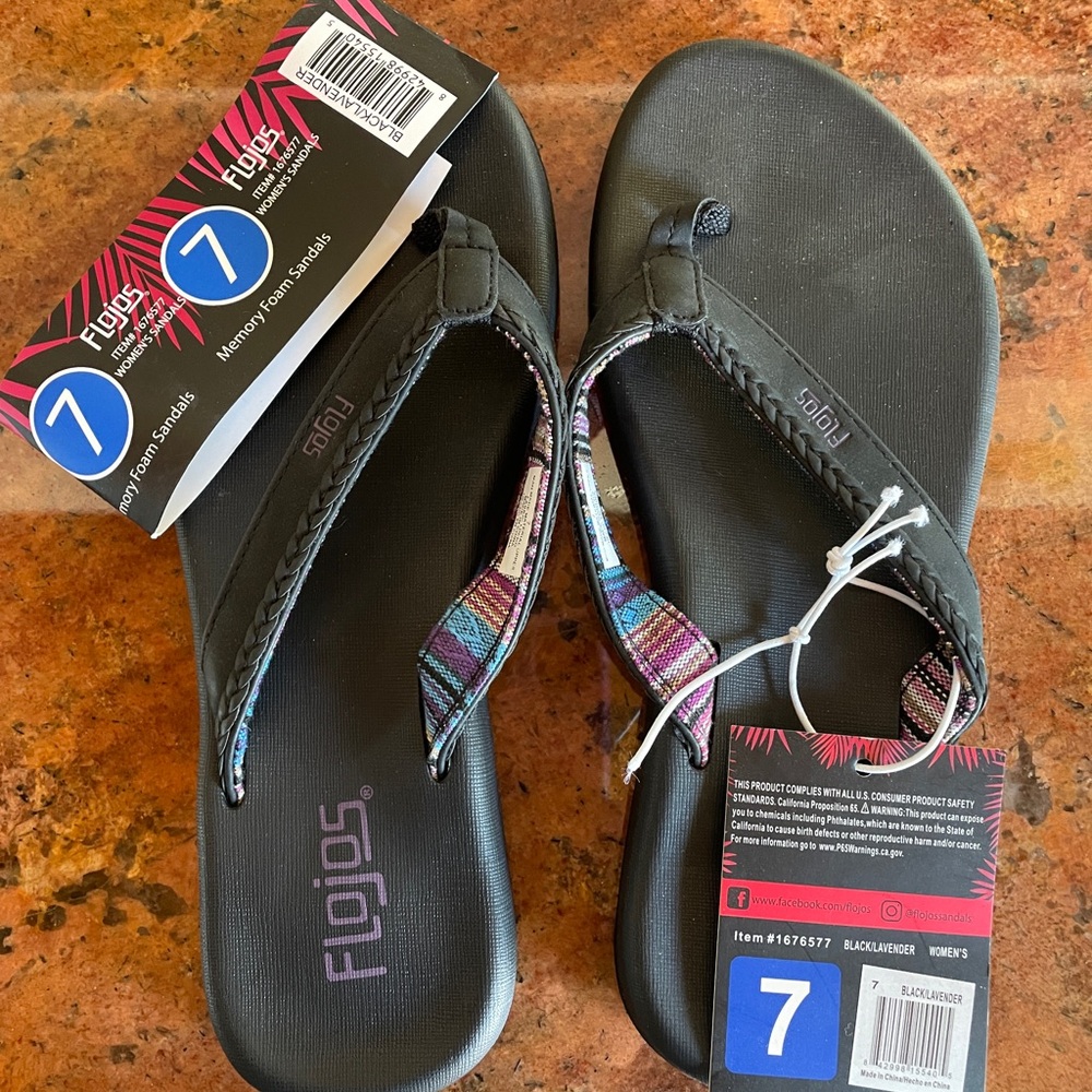 Flojos Memory Foam Flip Flops